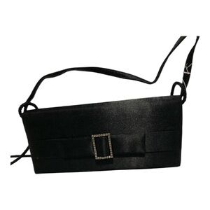 Jessica McClintock Satin Evening Purse with Rhinestones